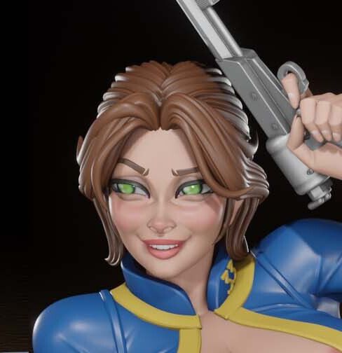 Statue Lucy | Fallout Fan Art par Digital Dark SFW,NSFW,Futa 3d printed statue,3d printed,nsfw statue,futa statue,futa figurines,futanari figurines,futanari statue,3d printed figure,Lucy Statue,Fallout statue 