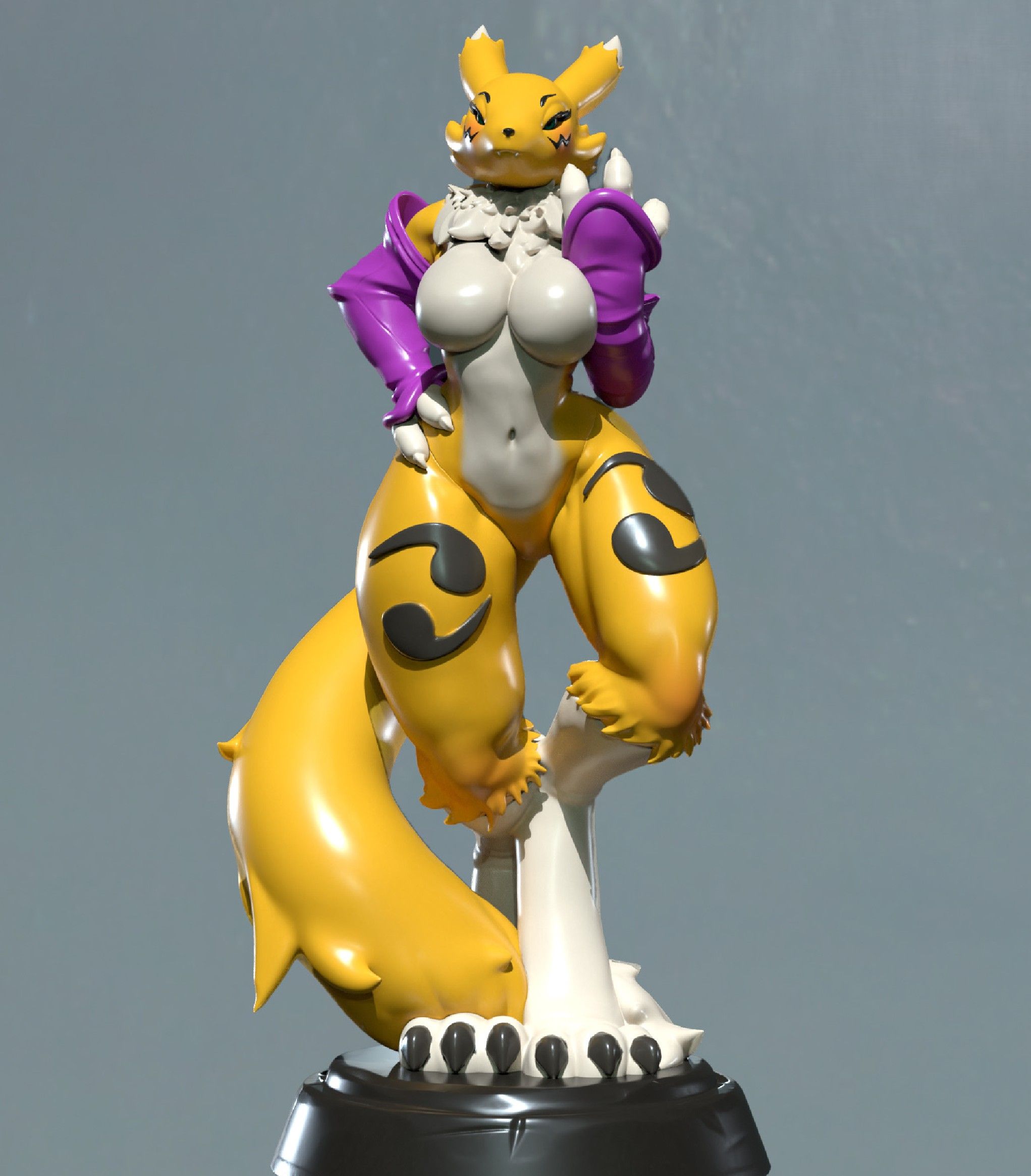 Renamon Statue | Digimon Fan Art by Freyas Fantasys SFW,NSFW 3d printed statue,3d printed,3d printed figure,Renamon Statue,Digimon Statue