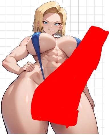 Android 18 Ai Futa Sticker | Dragon Ball Anime Futanari Stickers Ecchi Cartoon