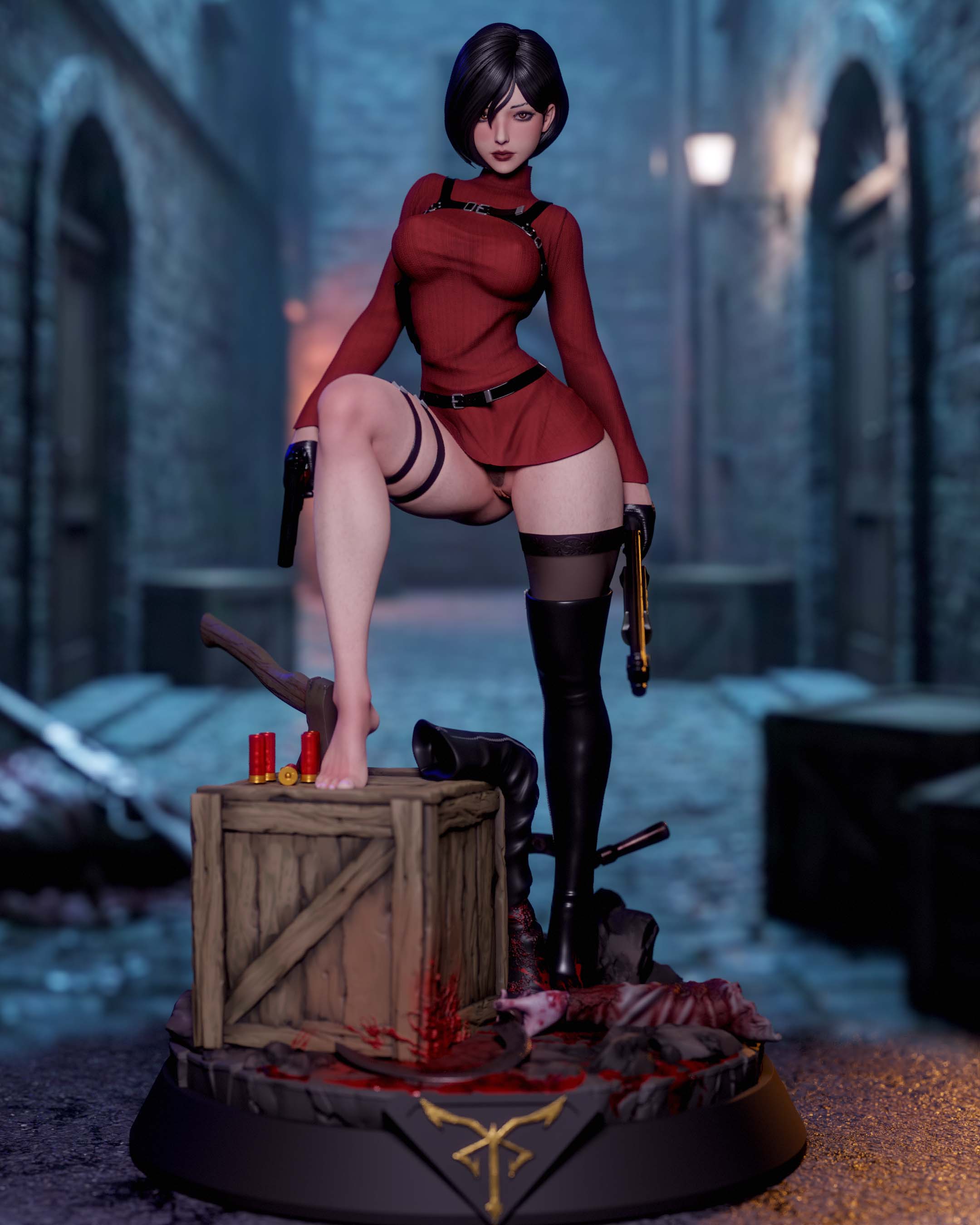 Ada Wong Statue | Resident Evil Fan Art by Momoji3d SFW,NSFW 3d printed,3d printed statue,nsfw statue,Ada Wong statue,Resident Evil statue