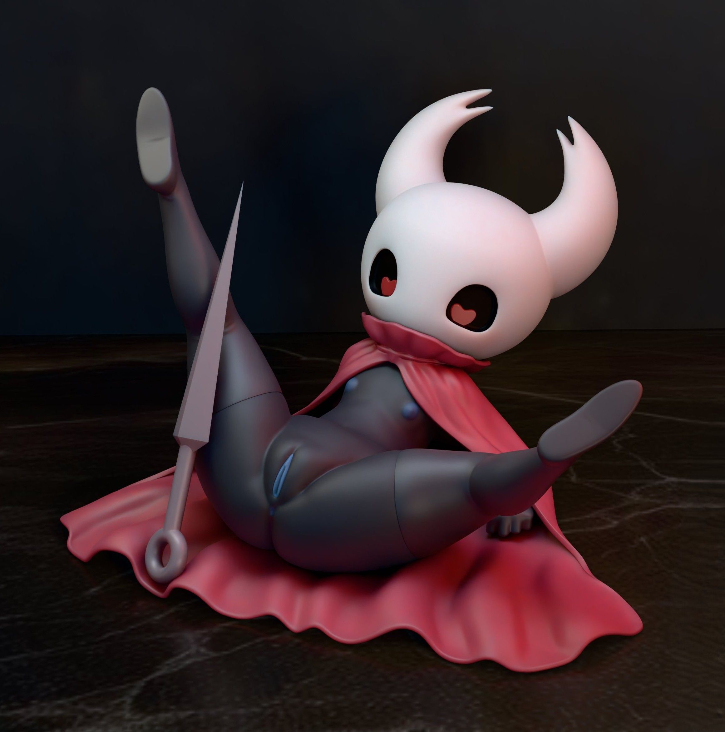 Hornet Statue | Hollow Knight Fan Art by Rayder_R NSFW,Futa 3d printed statue,3d printed,Hornet Statue,Hollow Knight Statue,nsfw statue,futa statue