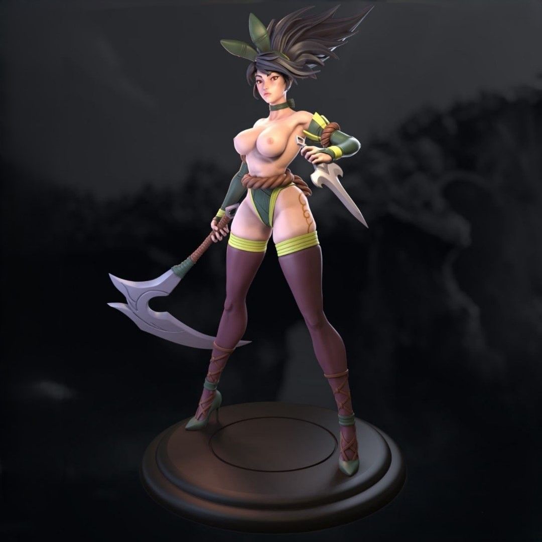 Akali Bunny Statue | League of Legends Fan Art by Azerama SFW,NSFW 3d printed,3d printed statue,nsfw statue,Akali Bunny statue,league of legends statue