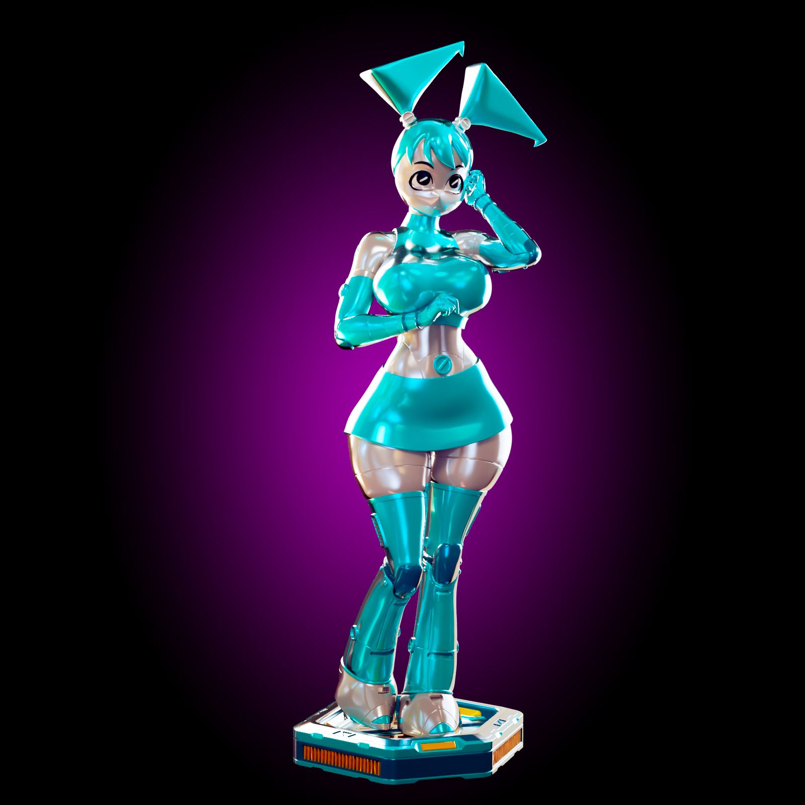 Adult Jenny Wakeman Statue | My Life As a Teenage Robot Fan Art by Officer Rhu SFW,NSFW,Futa 3d printed statue,3d printed,nsfw statue,Adult Jenny Wakeman Statue,My Life As a Teenage Robot Statue,futa statue