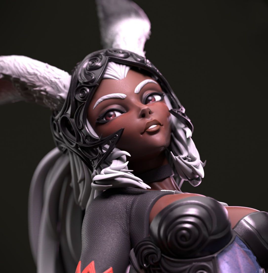 Fran Statue | Final Fantasy Fan Art by Jigglystix SFW,NSFW,Futa 3d printed statue,3d printed,nsfw statue,3d printed figure,futa statue,Fran Statue,Final Fantasy Statue,futa figurines,futanari figurines,futanari statue