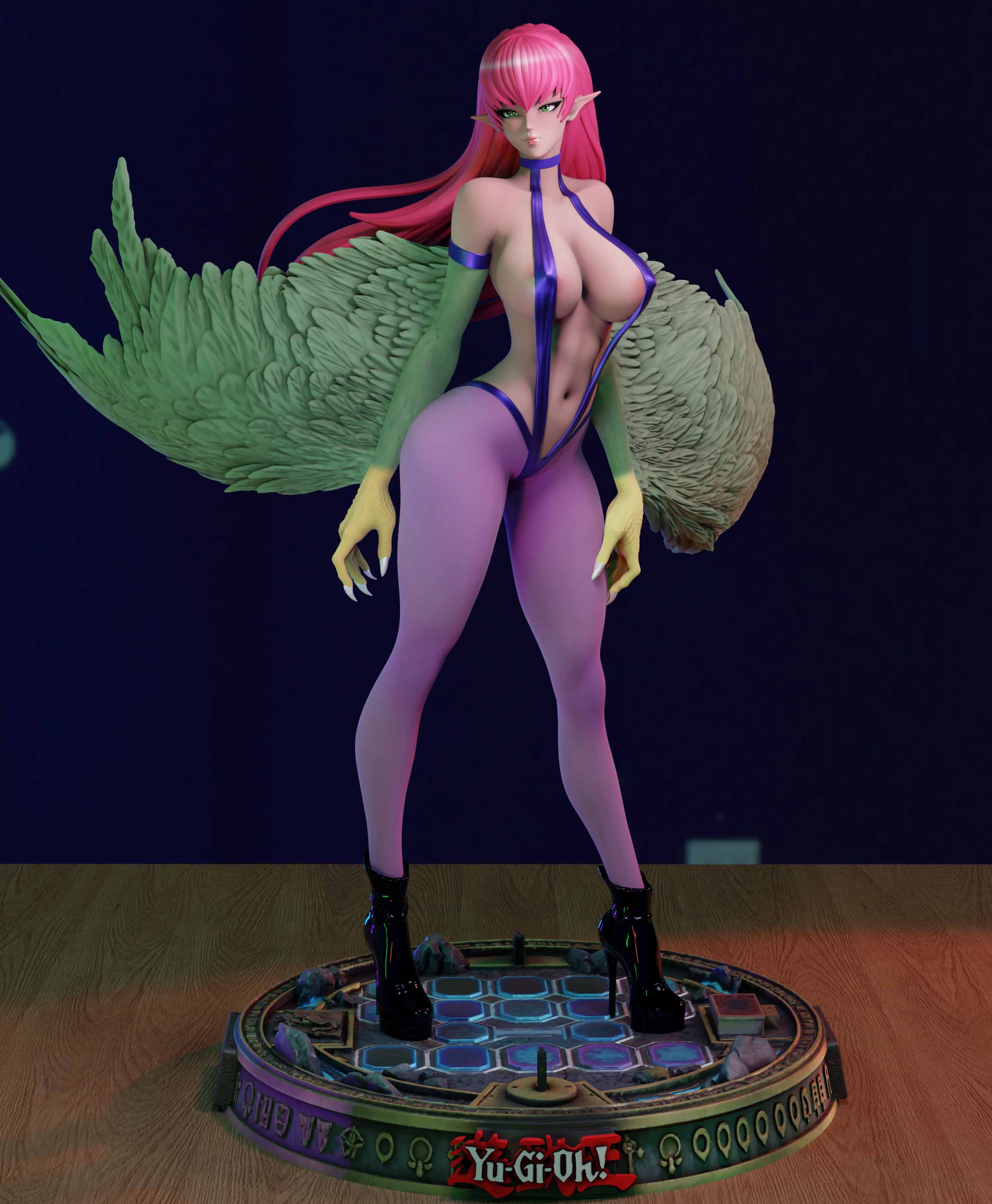 Harpy Girl Statue | Yu-GI-OH Fan Art by Momoji3d SFW,NSFW 3d printed,3d printed statue,nsfw statue,Harpy Girl statue,Yu-GI-OH statue