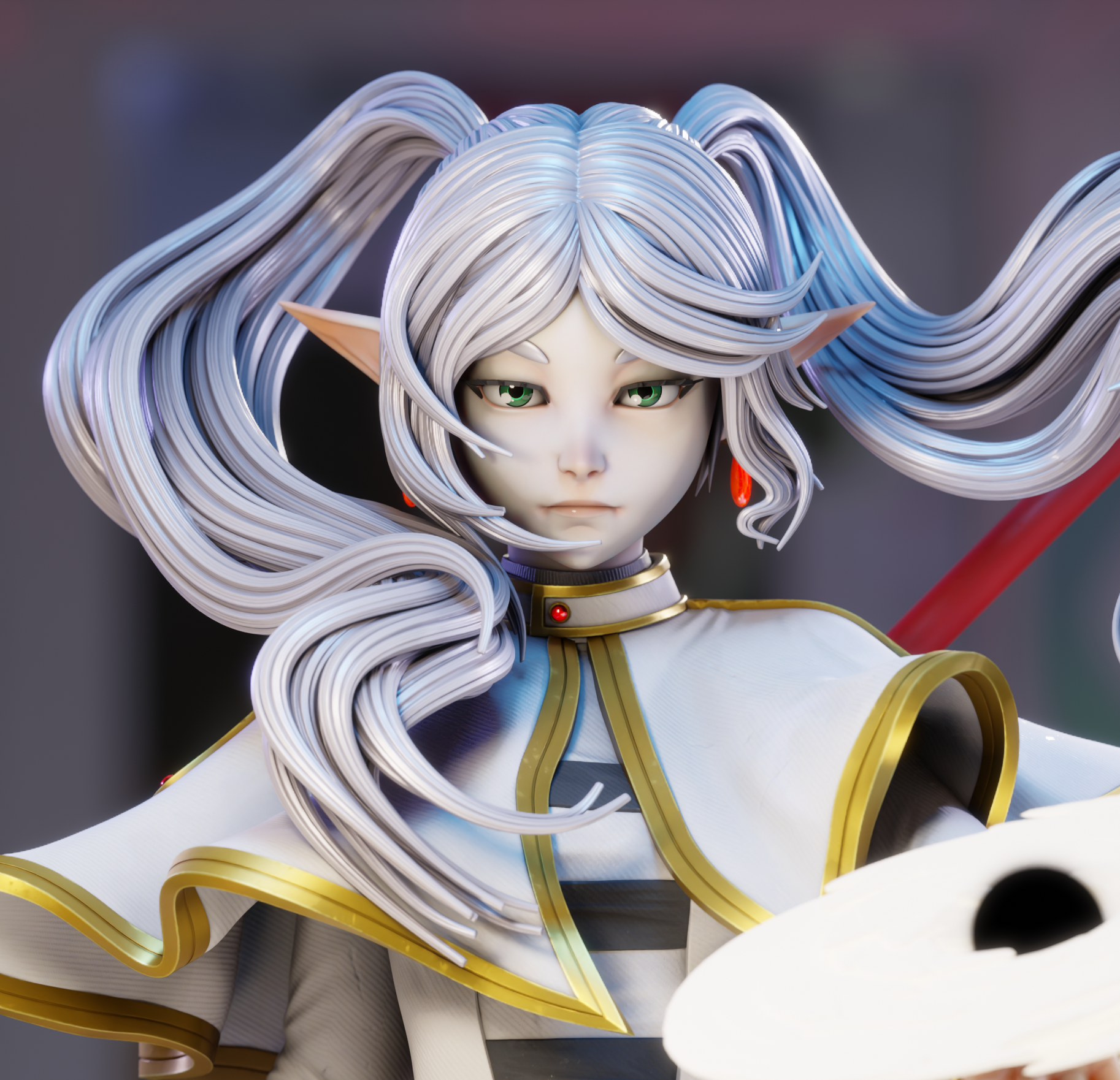 Frieren Statue | Frieren: Beyond Journey's End Fan Art by 3Dmoonn SFW 3d printed,3d printed statue,Frieren Statue,Frieren: Beyond Journey's End statue