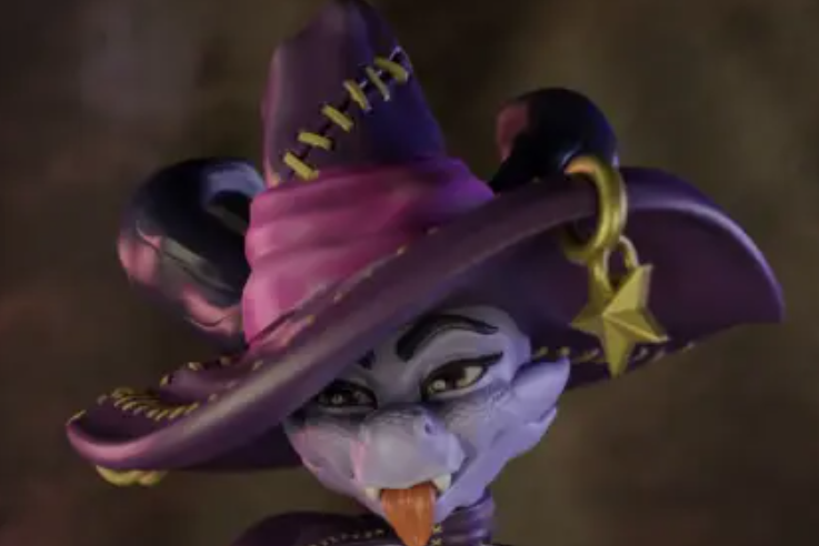 Kobold Astrology Witch Miniature | DnD Fan Art by Jigglystix SFW,NSFW 3d printed,miniature,dnd miniature,Kobold Astrology Witch,3d printed miniature,nsfw miniature