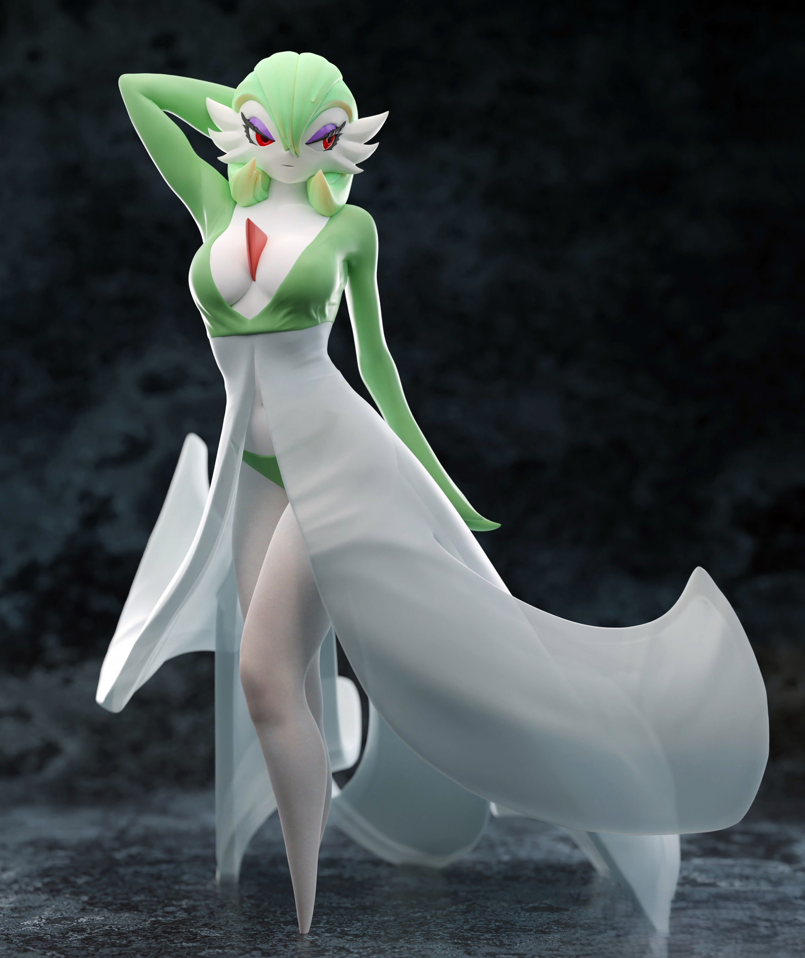 Gardevoir Sexy Statue | Pokémon Fan Art by MyPokePrints SFW 3d printed statue,3d printed,3d printed figure,Gardevoir Statue,Pokemon Statue