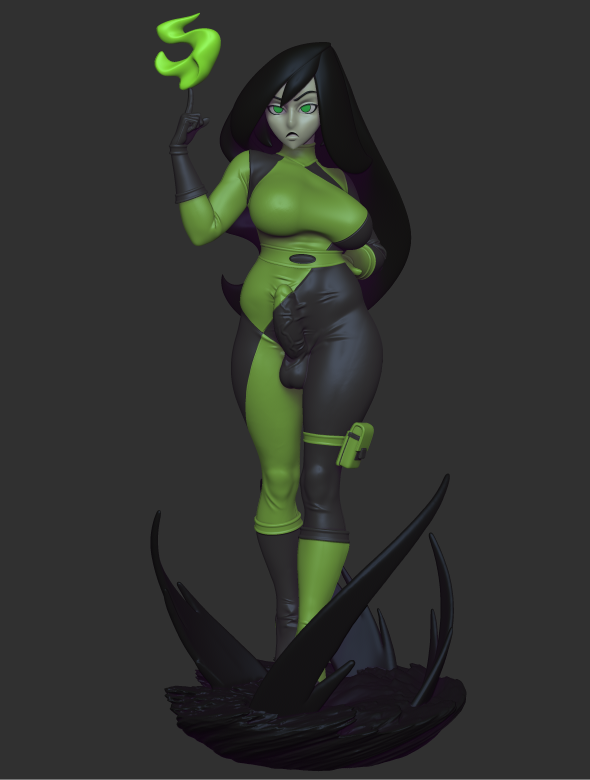 Estatua Shego | Kim Possible Fan art por Officer Rhu SFW,NSFW,Futa 3d printed statue,3d printed,3d printed figure,Shego Statue,Kim Possible Statue,futa statue,nsfw statue