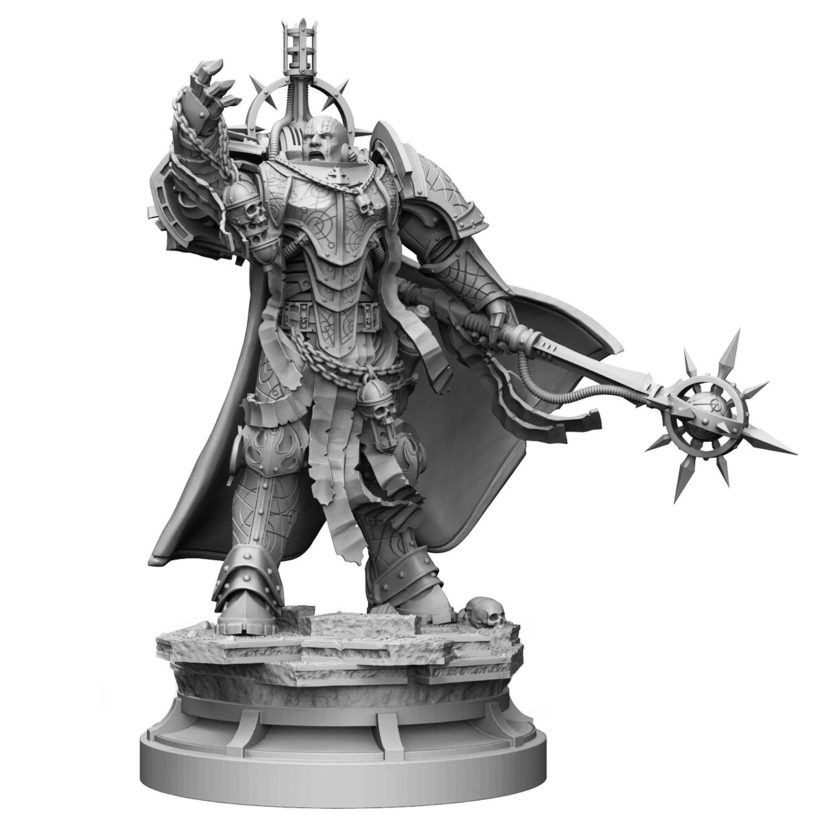 Chaos Prime The Word Knight Miniature | 40k Fan Art by glukivnete SFW 3d printed miniature,3d printed,miniature,sfw miniature,warhammer 40k,40k miniature,Chaos Prime The Word Knight 