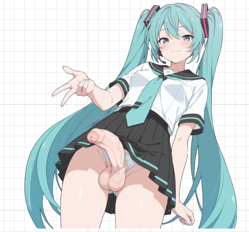 Hatsune Miku Futa Sticker | Vocaloid Futanari Stickers Ecchi Cartoon Futa futanari sticker,futa sticker,Hatsune Miku sticker,Vocaloid sticker