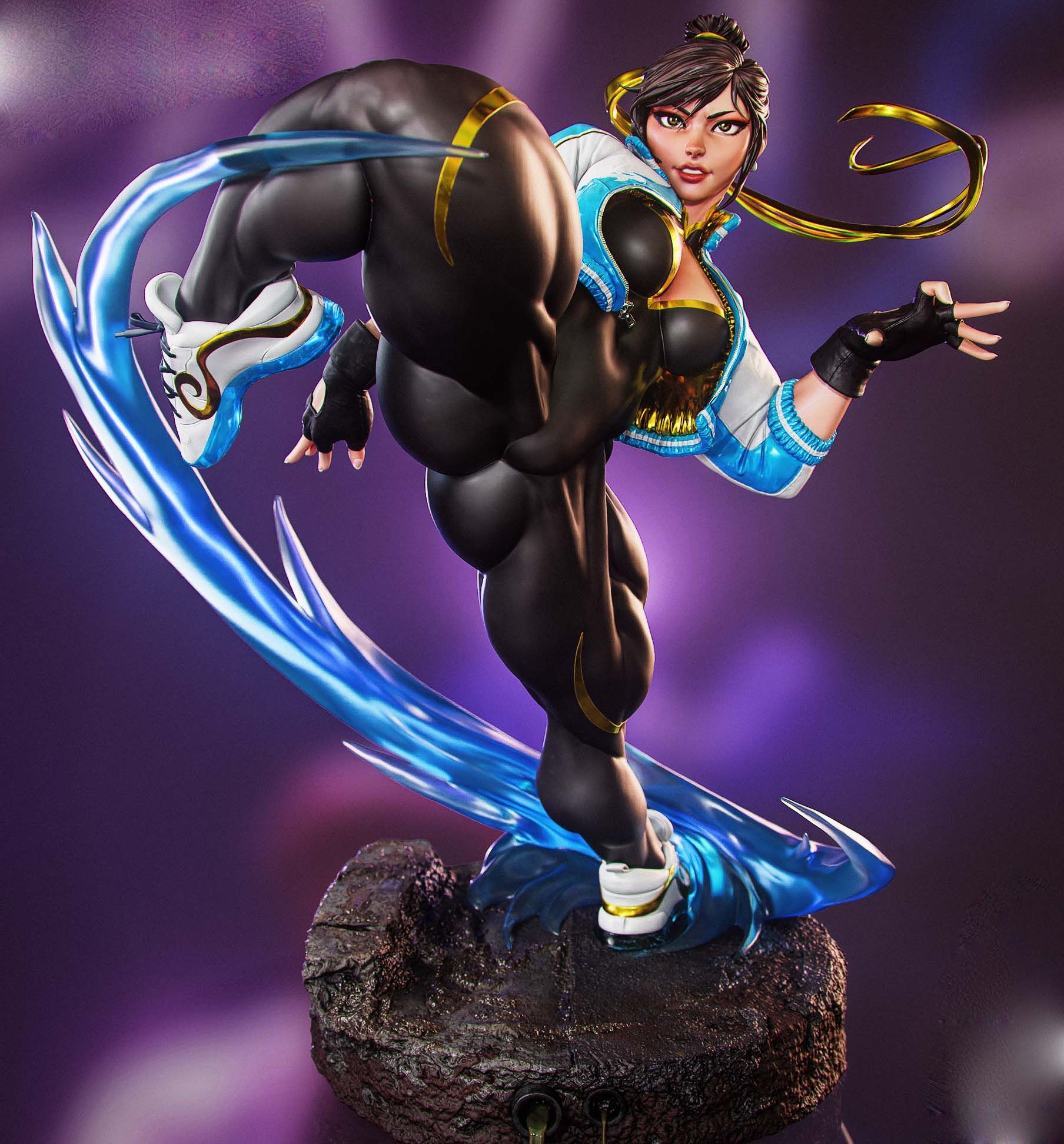 Chun-Li Statue | Street Fight Fan Art by Gatsu SFW,NSFW,Futa 3d printed statue,3d printed,nsfw statue,futa statue,Street Fight Statue,Chun-Li Statue,futa figurines,futanari figurines,futanari statue