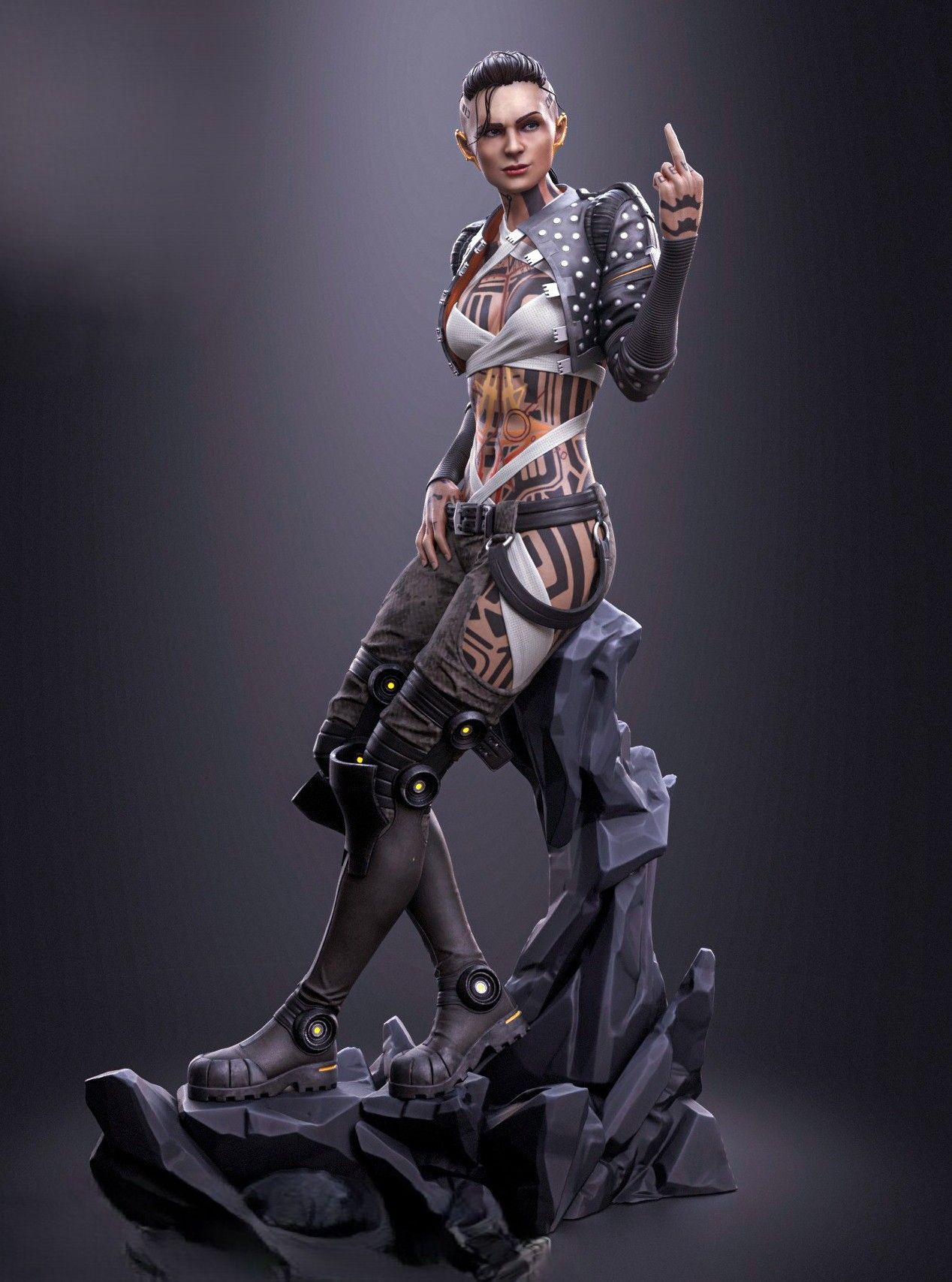 Jack Statue | Mass Effect Fan Art by H3LLCREATOR SFW 3d printed statue,Mass Effect,3d printed,Jack Statue,3d printed figure