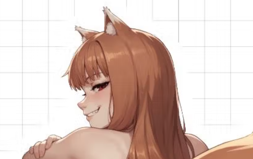 Holo V1 NSFW Sticker | Spice and Wolf Vinyl Sticker NSFW furry sticker,Holo sticker,spice and wolf ,nsfw stickers,stickers
