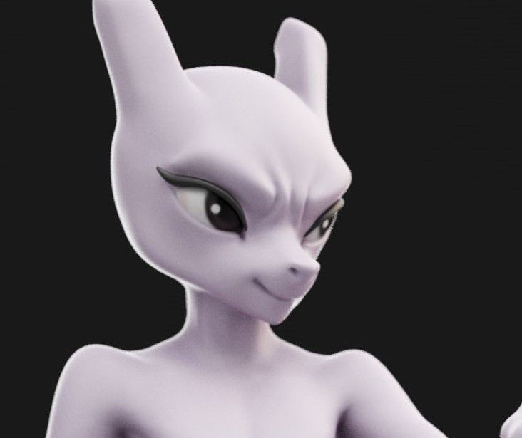 Mewtwo Statue | Pokémon Fan Art by Anyonensfw SFW,NSFW,Futa 3d printed,3d printed statue,nsfw statue,futa statue,furry statue,Mewtwo Statue,Pokémon Statue