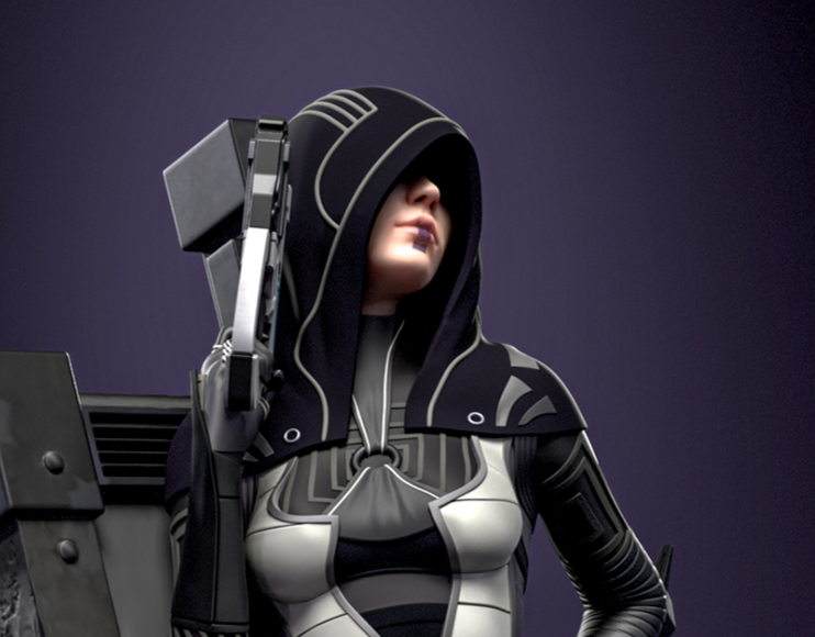 Kasumi Statue | Mass Effect Fan Art by H3LLCREATOR SFW 3d printed statue,Mass Effect,3d printed,Kasumi Statue,3d printed figure