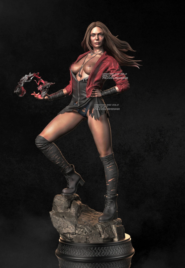 Scarlet Witch Statue | Marvel Fan Art by VX-Labs image