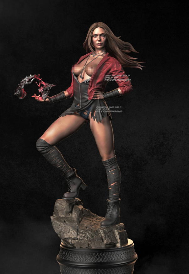 Scarlet Witch Statue | Marvel Fan Art by VX-Labs SFW,NSFW null