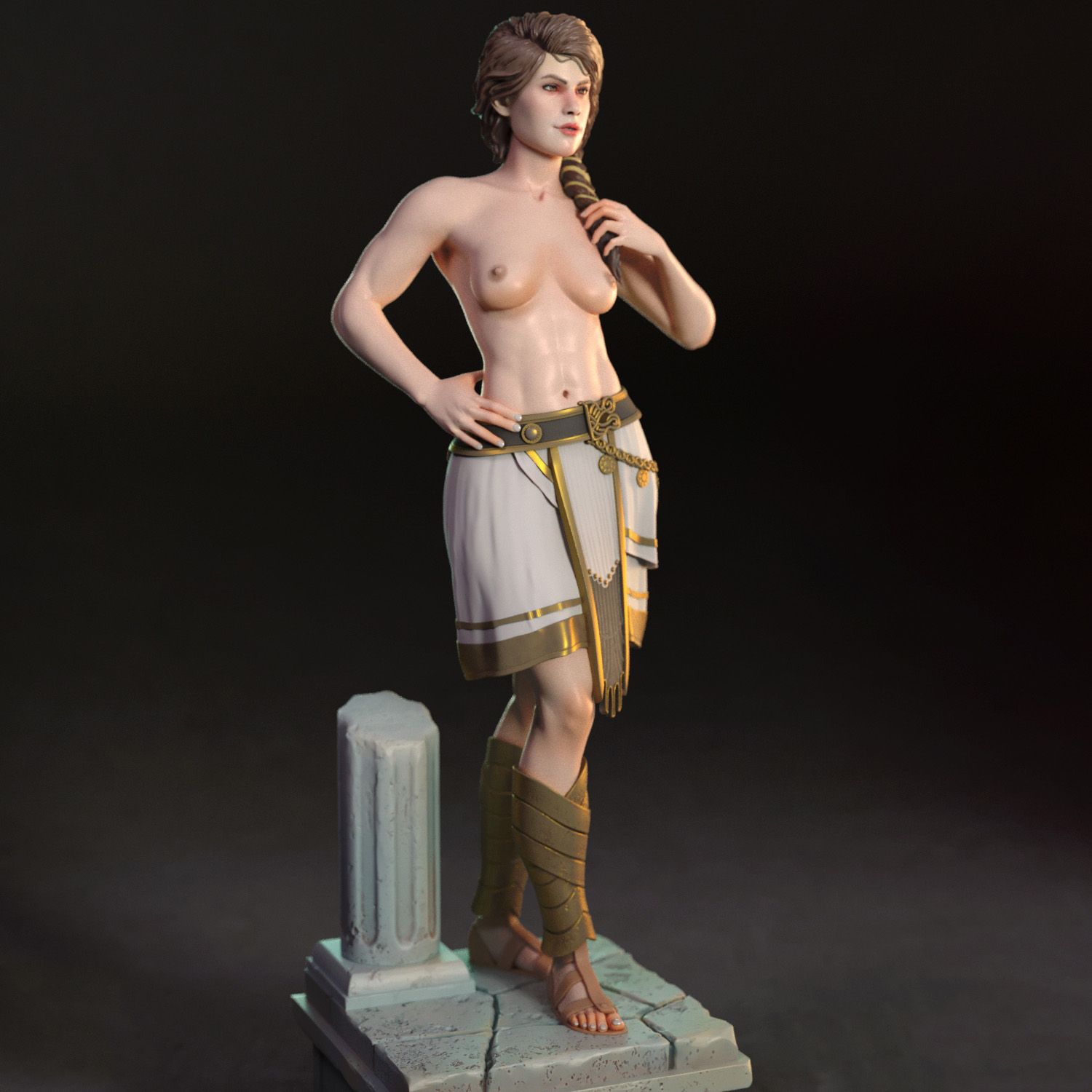 Kassandra Statue | Assassin's Creed Fan Art by TorridaMinis SFW,NSFW 3d printed,3d printed statue,nsfw statue,3d printed figure,Kassandra Statue,Assassin's Creed Statue