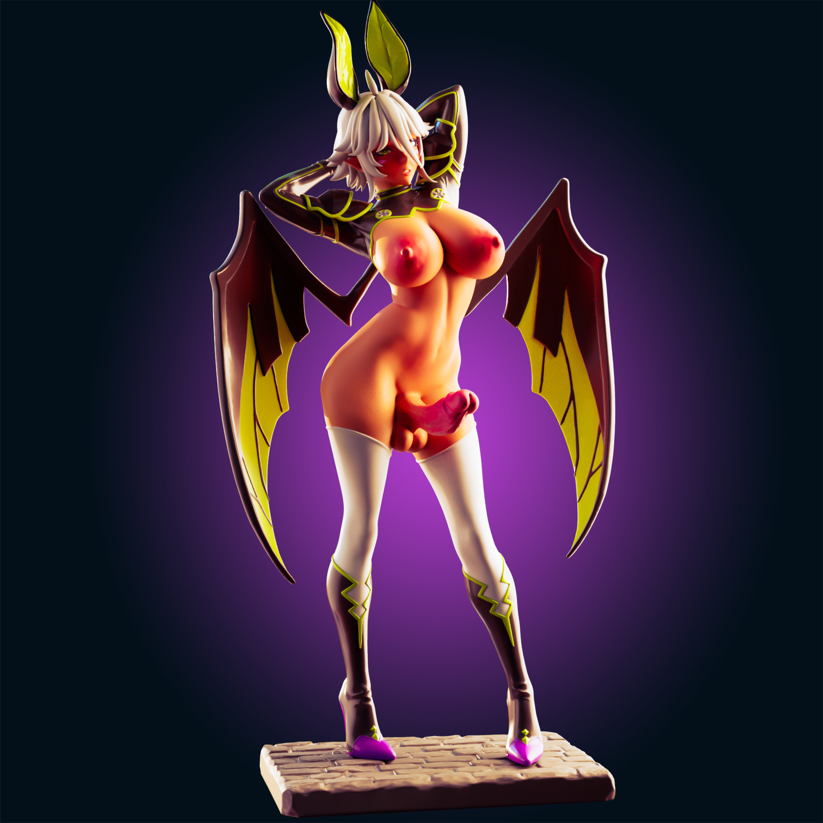 Estatua Zest Demon | Shinmai Maou no Testament Fan art por Officer Rhu SFW,NSFW,Futa 3d printed,Zest Demon statue,futa statue,Shinmai Maou no Testament statue,furry statue,nsfw statue,futa figurines,futanari figurines,futanari statue