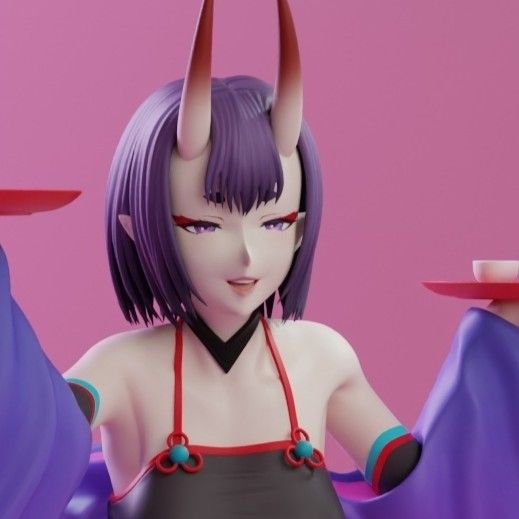Shuten Douji Statue | Fate Grand Order Fan Art by KiTNo SFW,NSFW 3d printed statue,3d printed figure,nsfw statue,Shuten Douji statue,Fate Grand Order statue