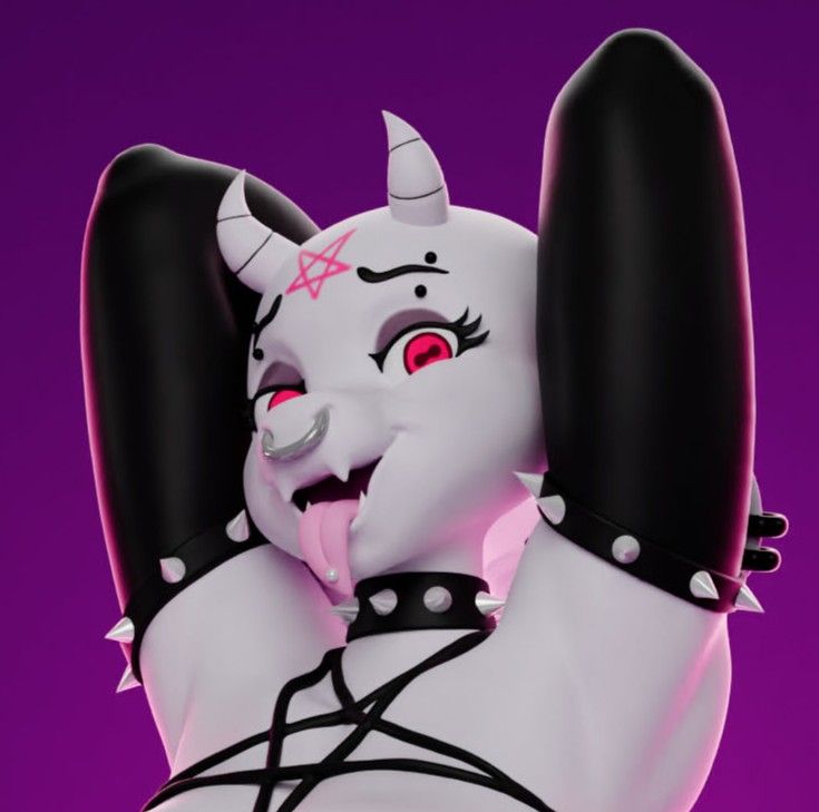 Goth Toriel Statue | Undertale Fan Art by Crowb4rd NSFW 3d printed,3d printed statue,nsfw statue,Toriel Goat Statue,Undertale Statue