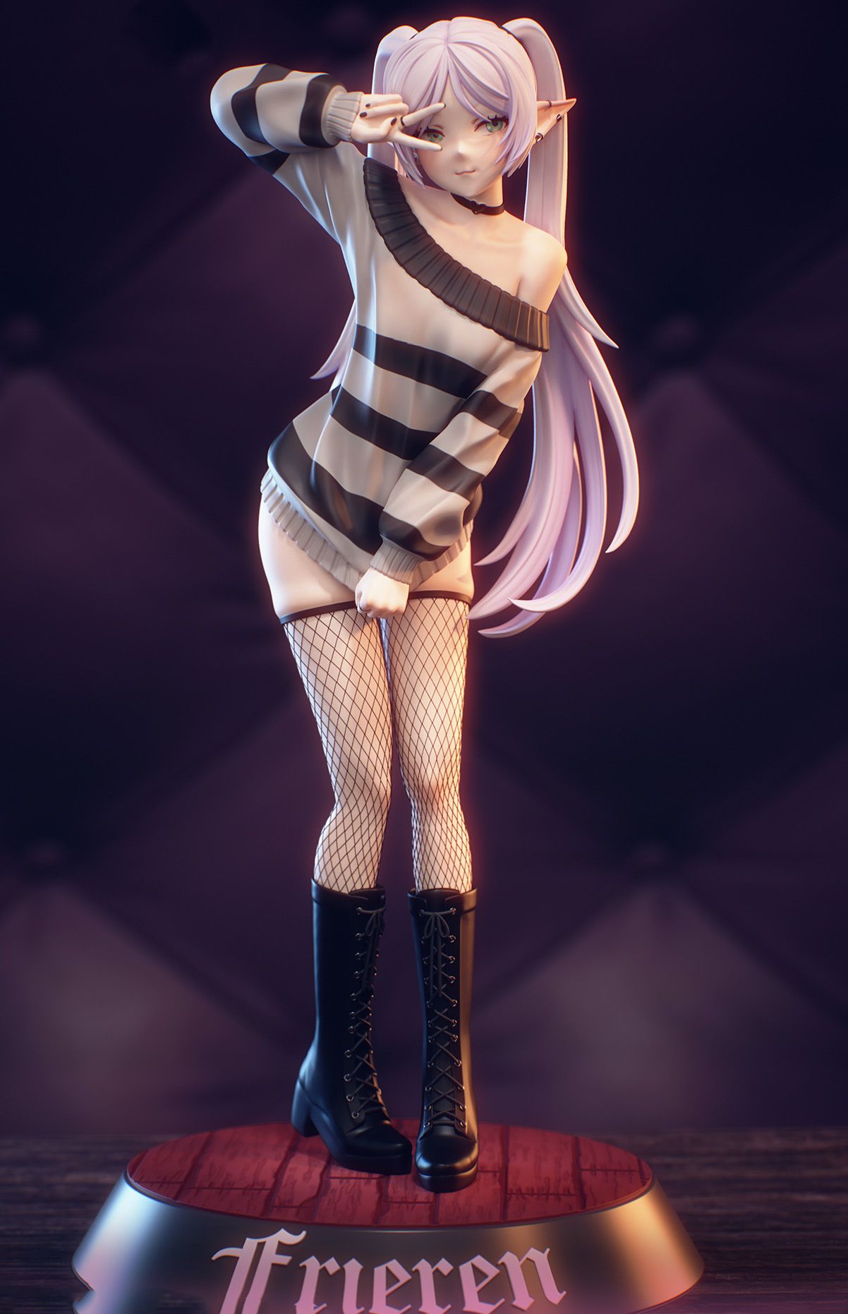 Frieren Statue | Frieren: Beyond Journey's End Fan Art by EggmaStudios SFW,NSFW 3d printed statue,3d printed,3d printed figure,Frieren: Beyond Journey's End Statue,Frieren Statue,nsfw statue