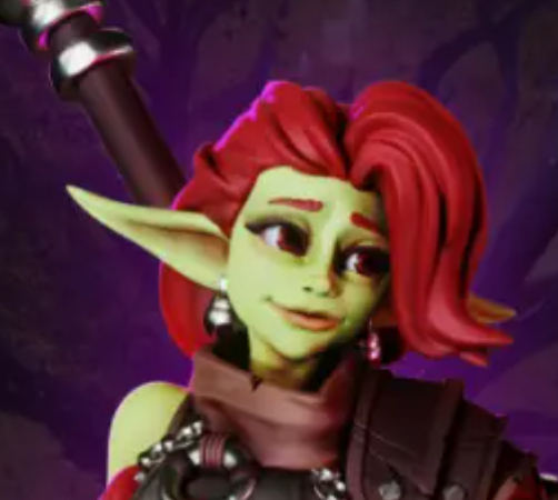 Halberd welder Jillie Goblin Miniature | DnD Fan Art by Gaz Minis SFW,NSFW 3d printed,miniature,dnd miniature,Halberd welder Jillie Goblin,3d printed miniature,nsfw miniature