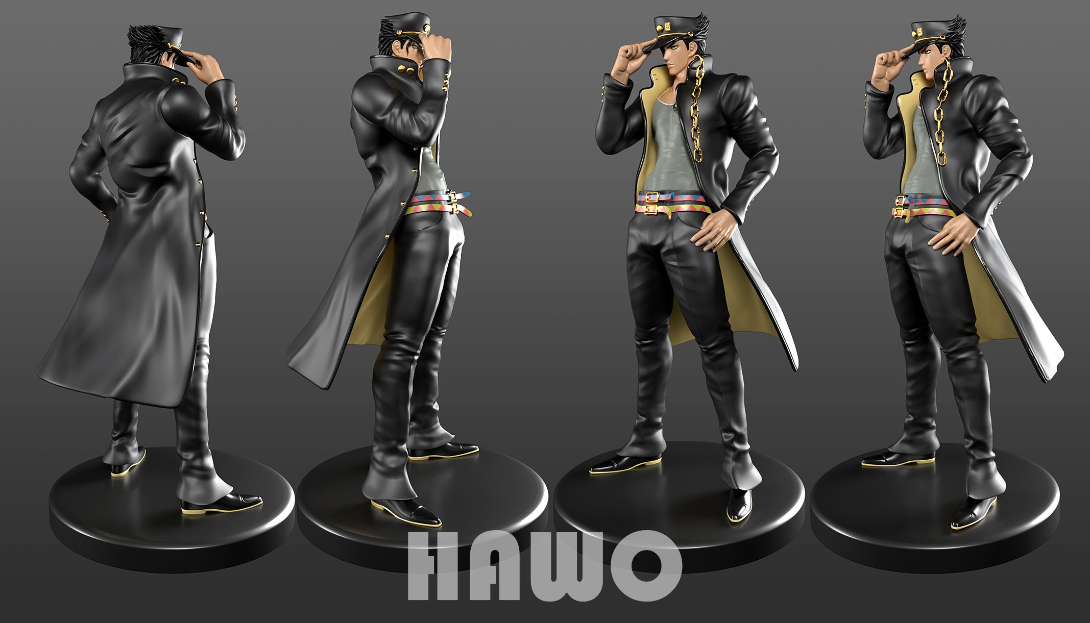 Jotaro Kujo Statue | JoJo's Bizarre Fan Art by Hawo