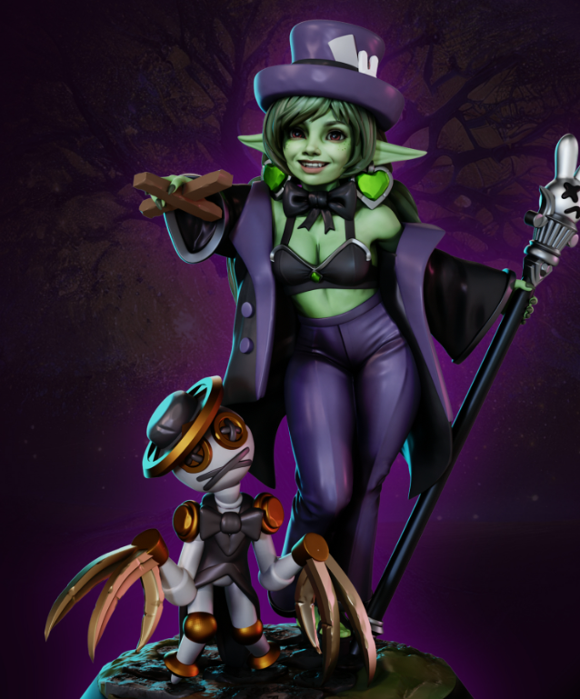 Puppet Master Goblin Neesh Miniature | DnD Fan Art by Gaz Minis SFW,NSFW 3d printed,miniature,dnd miniature,Puppet Master Goblin Neesh,3d printed miniature,nsfw miniature