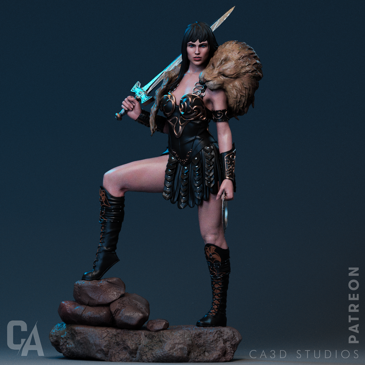 Xena Statue | Xena: Warrior Princess Fan Art by CA3dART