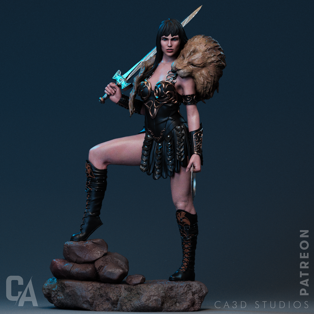 Xena Statue | Xena: Warrior Princess Fan Art by CA3dART SFW,NSFW null