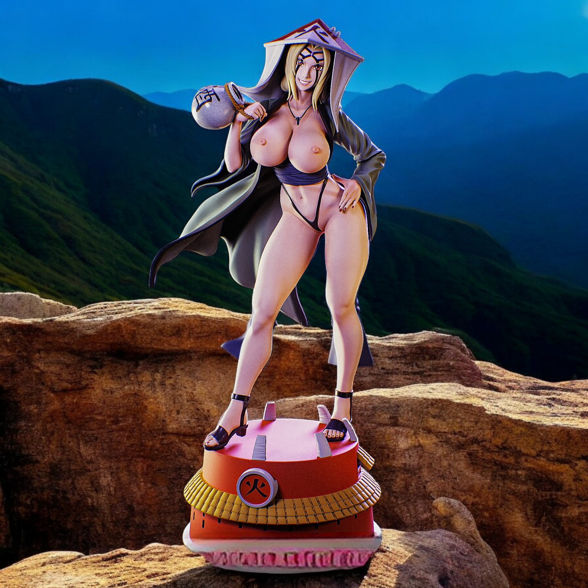 Tsunade Statue | Naruto Fan Art by PEACHFIGURE SFW,NSFW 3d printed statue,3d printed,Tsunade Statue,nsfw statue,3d printed figure,Naruto