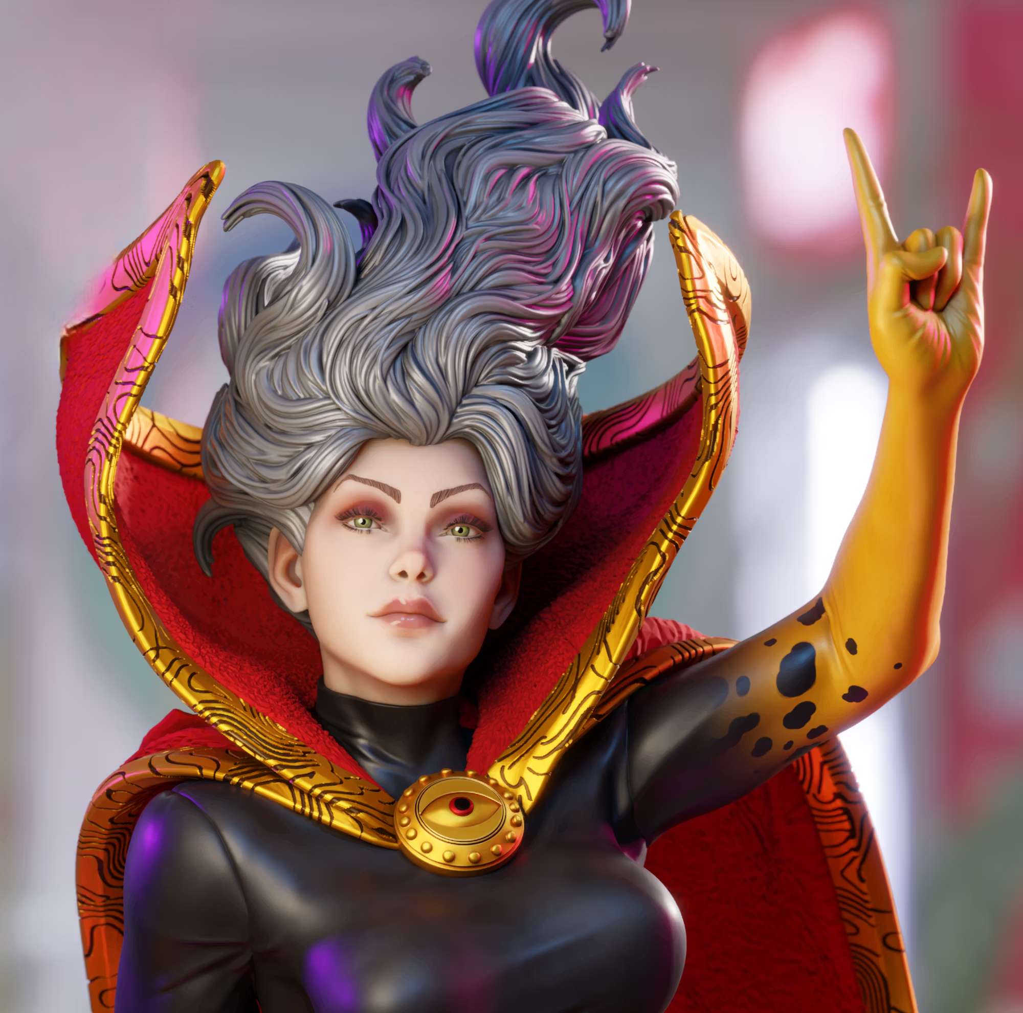Clea Sorceress Statue | Marvel Fan Art by 3Dmoonn SFW 3d printed,3d printed statue,Clea Sorceress Statue,Marvel statue