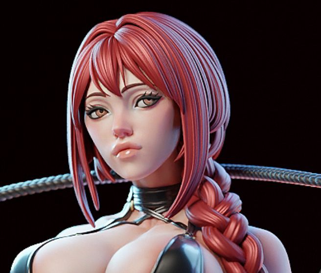 Statua Makima | Chainsaw Man Fan art di E.S Monster SFW,NSFW 3d printed,3d printed statue,Chainsaw Man Statue ,nsfw statue,Makima statue