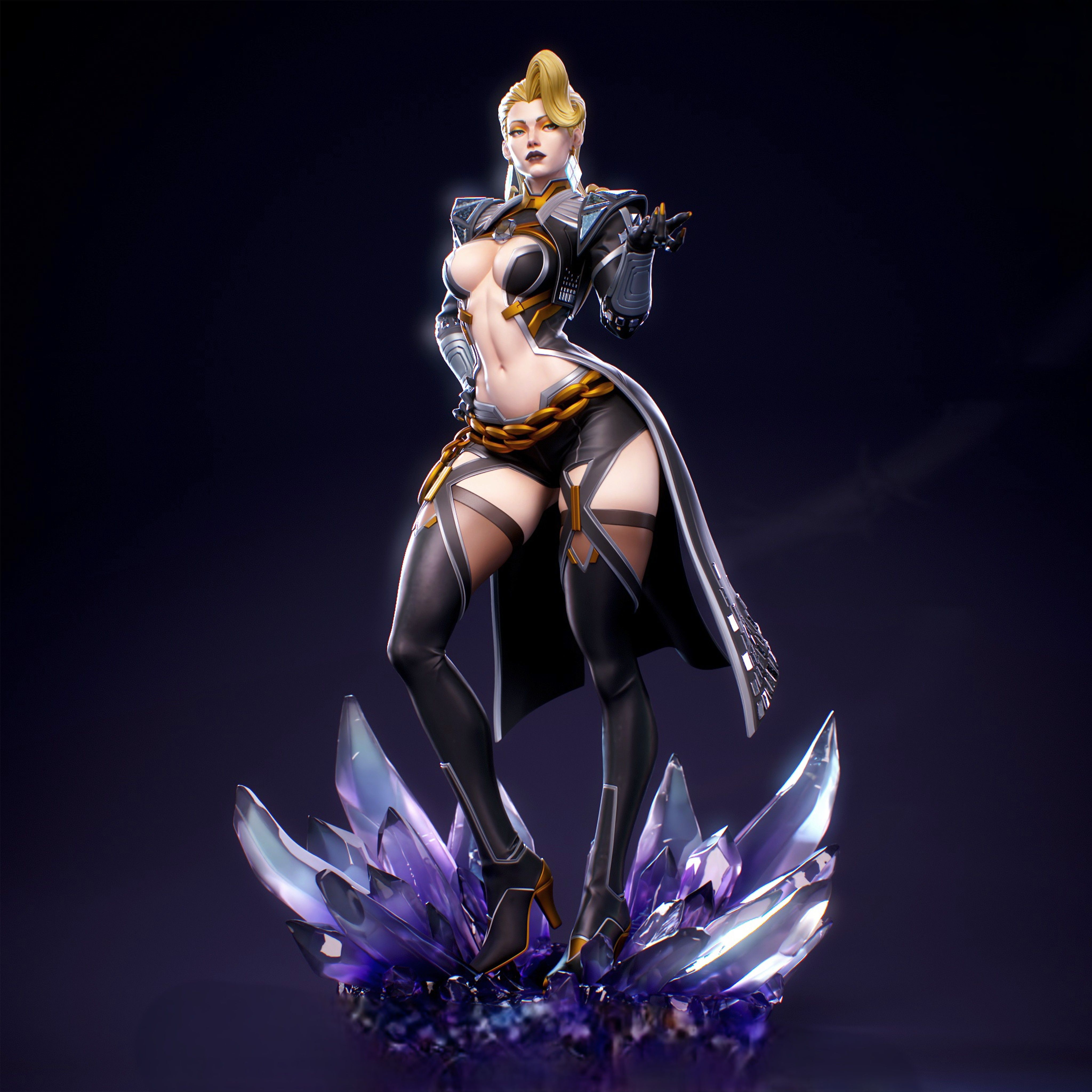 Emma Frost Statue | Marvel Rivals Fan Art by kurufigure SFW 3d printed statue,Emma Frost statue,marvel rivals statue,3d printed figure,3d printed