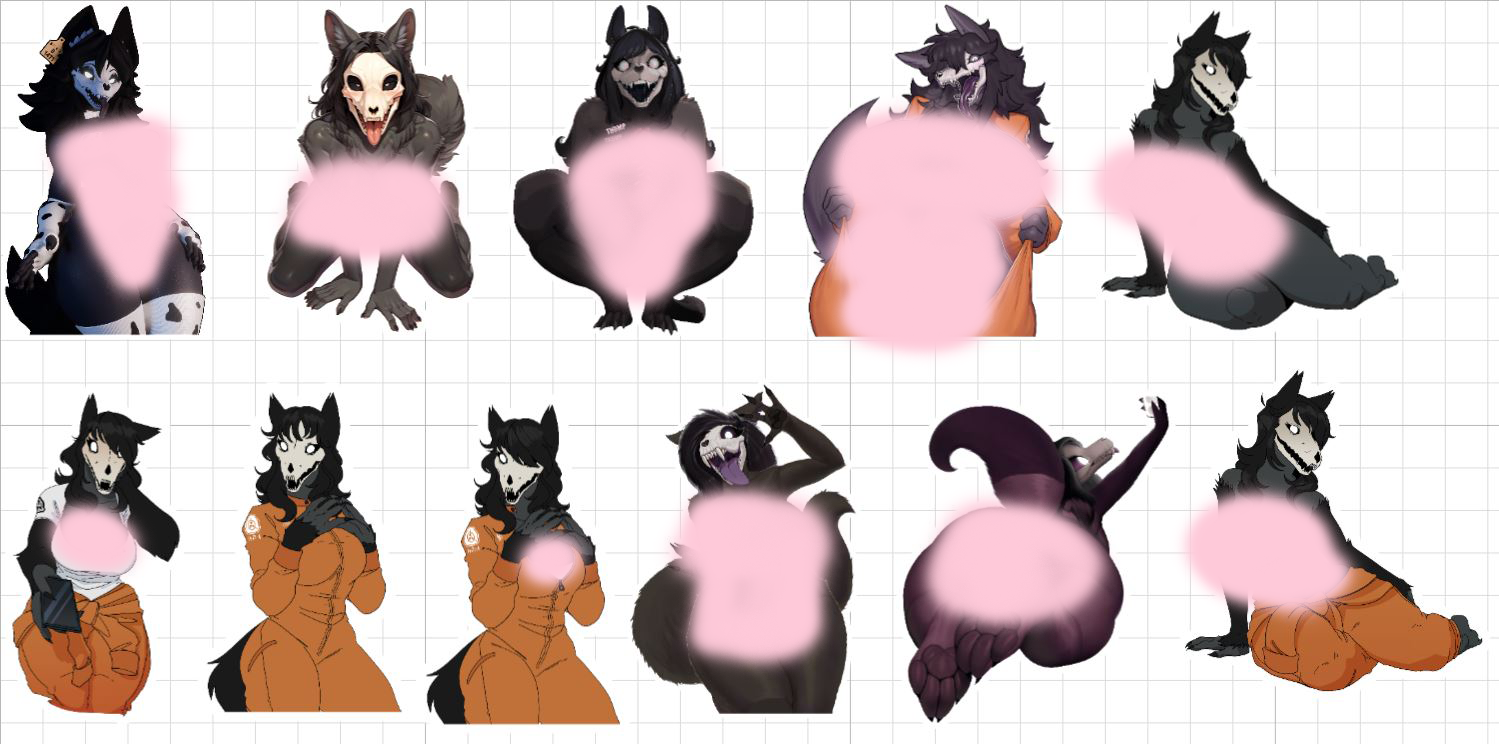 Malo Mega Pack Sticker | SCP Vinyl Sticker NSFW furry sticker,malo sticker,nsfw sticker,scp sticker,monster girl