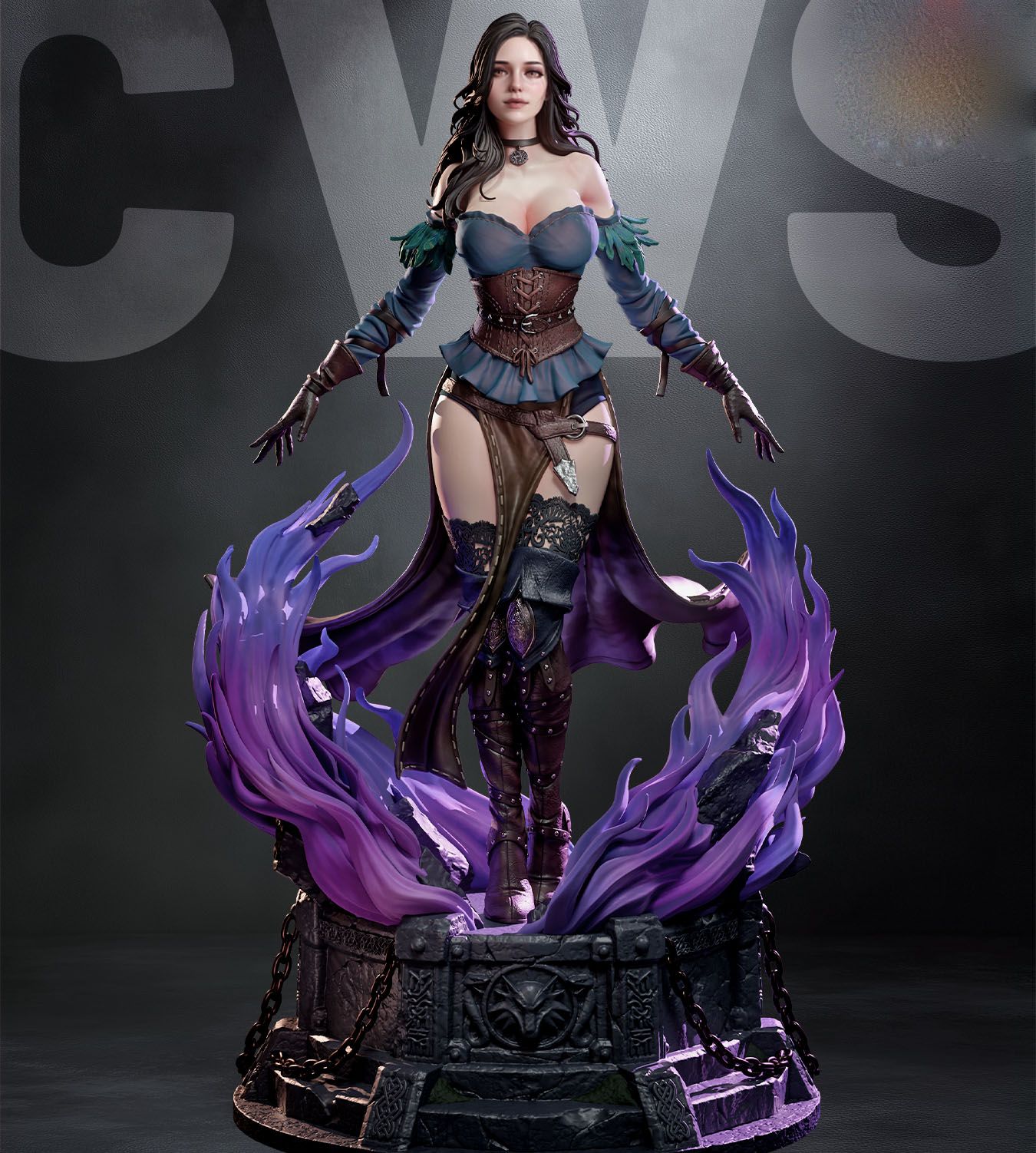 Yennefer Statue | The Witcher Fan Art by CW Studios SFW,NSFW 3d printed statue,Yennefer statue,3d printed,The Witcher Statue,3d printed figure,nsfw statue