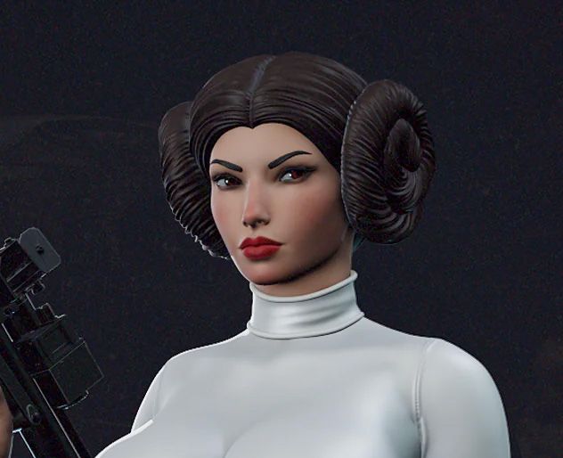 Leia Statue | Star Wars Fan Art by Shadaloo SFW,NSFW 3d printed statue,3d printed,nsfw statue,Leia statue,Star Wars statue