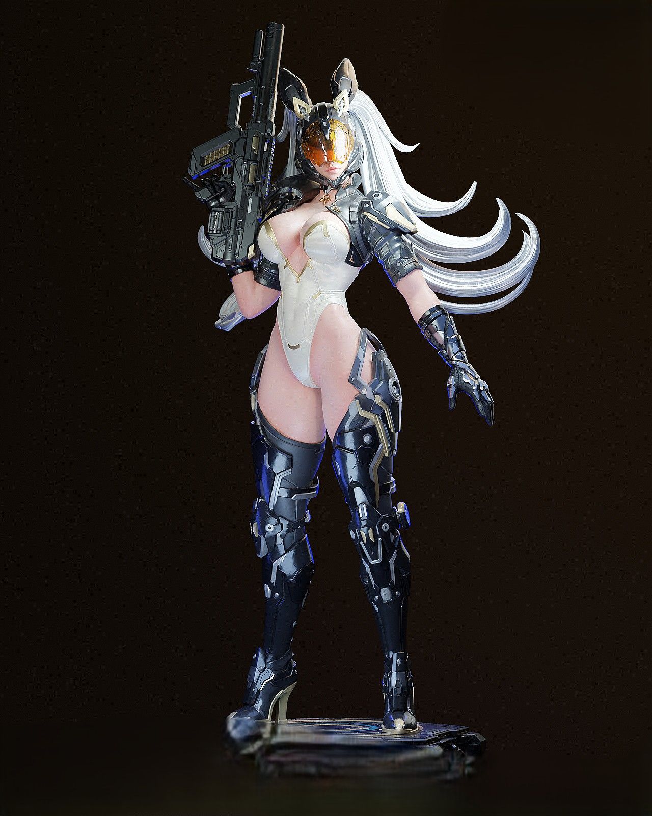 Ultimate Bunny Statue | The First Descendant Fan Art by E.S Monster SFW,NSFW 3d printed statue,3d printed,Ultimate Bunny  statue,nsfw statue,3d printed figure,The First Descendant statue