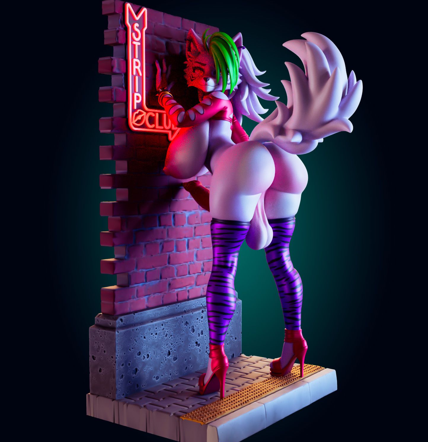 Roxanne Statue | Five Nights at Freddy's Fanart von Officer Rhu SFW,NSFW,Futa 3d printed statue,3d printed,3d printed figure,Roxanne Statue,Five Nights at Freddy's Statue,futa statue,futa figurines,futanari figurines,futanari statue,furry statue