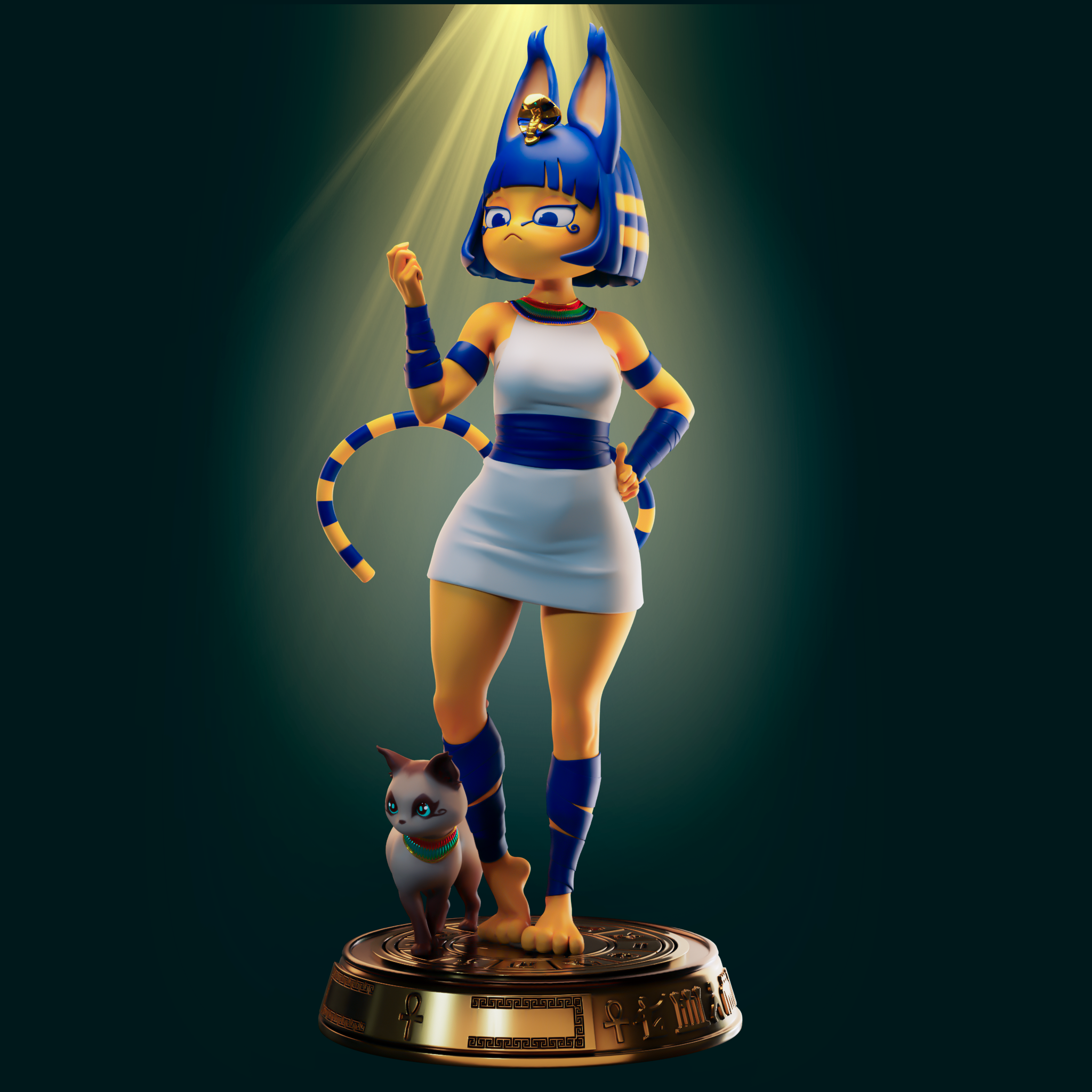 Ankha Statue | Animal Crossing Fan Art by Officer Rhu