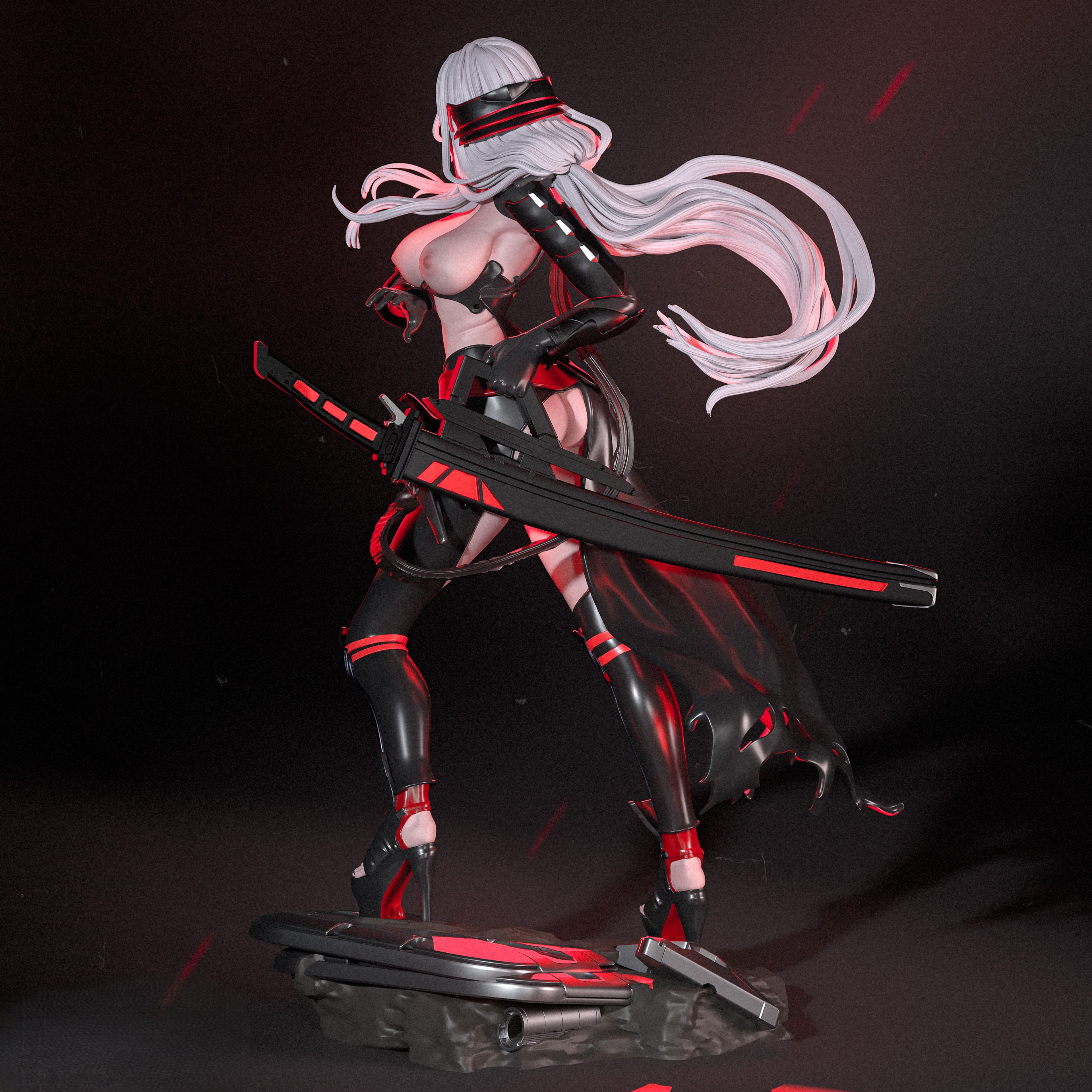 Scarlet Black Shadow Statue | NIKKE Fan Art by Nympha3D SFW,NSFW 3d printed statue,nsfw statue,Scarlet Black Shadow statue,NIKKE,3d printed figure,3d printed