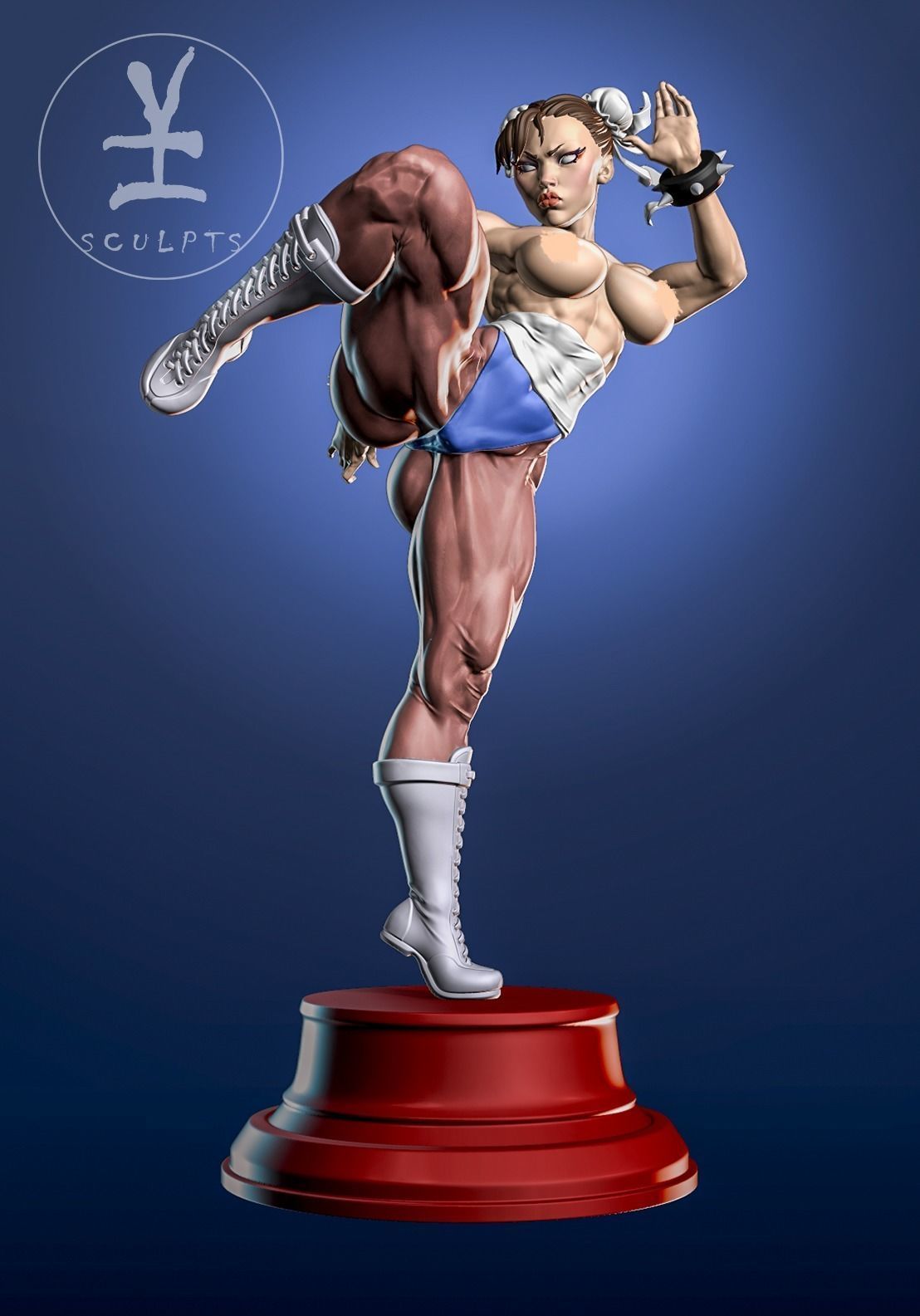 Chun Li Statue | Street Fighter Fan Art by Yan H SFW,NSFW null