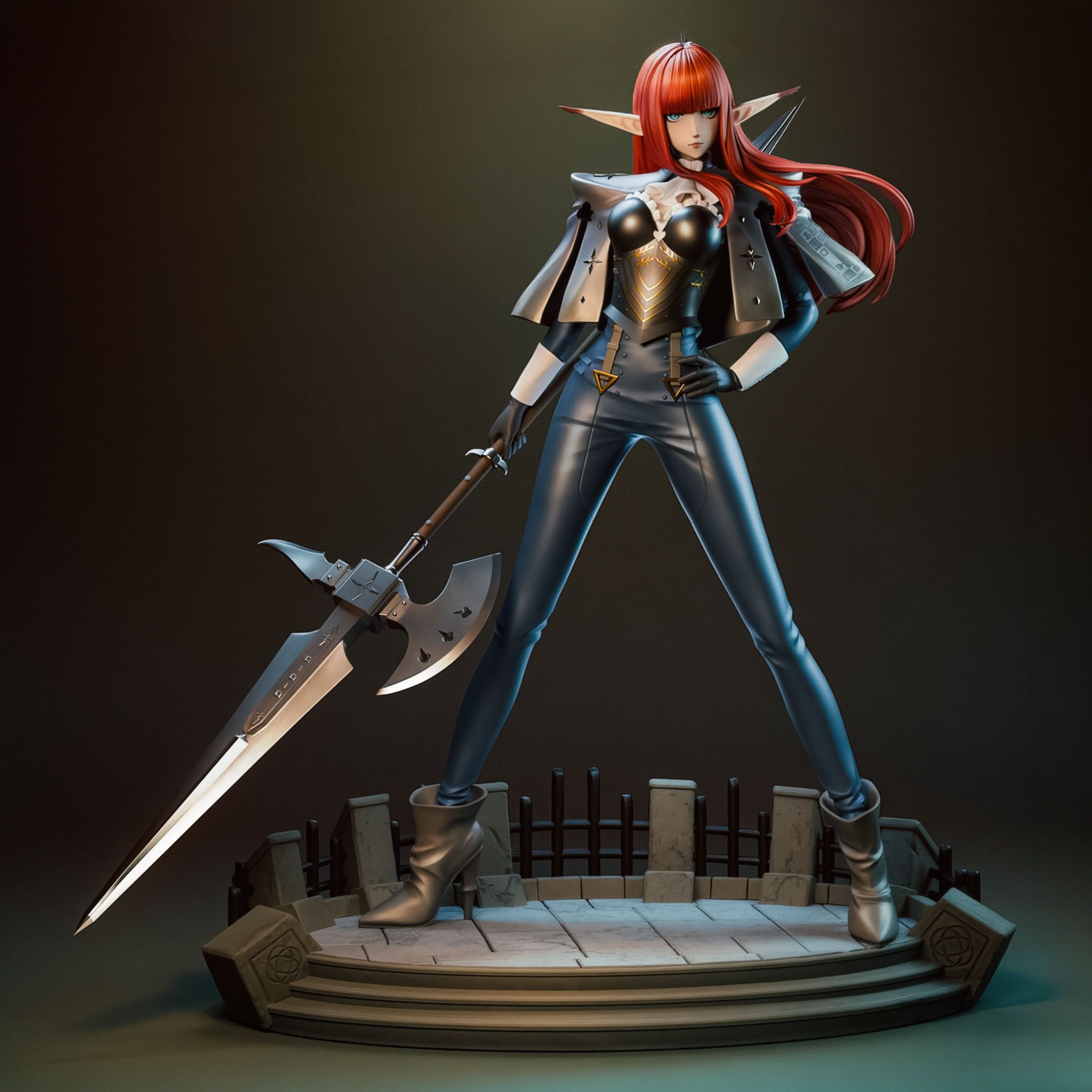 Hulkenberg Statue | Metaphor: ReFantazio Fan Art by Bulkamancer SFW 3d printed statue,3d printed,Hulkenberg Statue,3d printed figure,Metaphor: ReFantazio statue