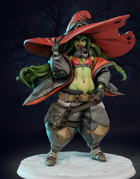 Goblin Witch Nimue Miniature | DnD Fan Art by Gaz Minis SFW,NSFW 3d printed,miniature,dnd miniature,Goblin Witch Nimue,3d printed miniature,nsfw miniature