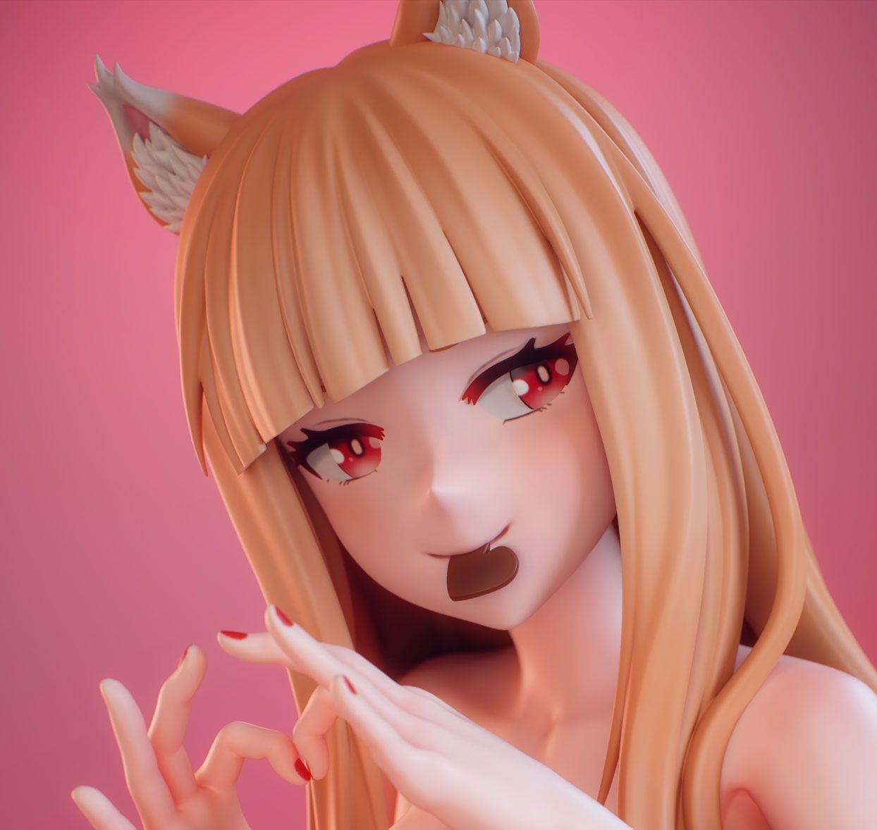 Holo Statue | Spice and Wolf Fan Art by EggmaStudios SFW,NSFW 3d printed statue,3d printed,3d printed figure,Holo Statue,Spice and Wolf Statue,nsfw statue