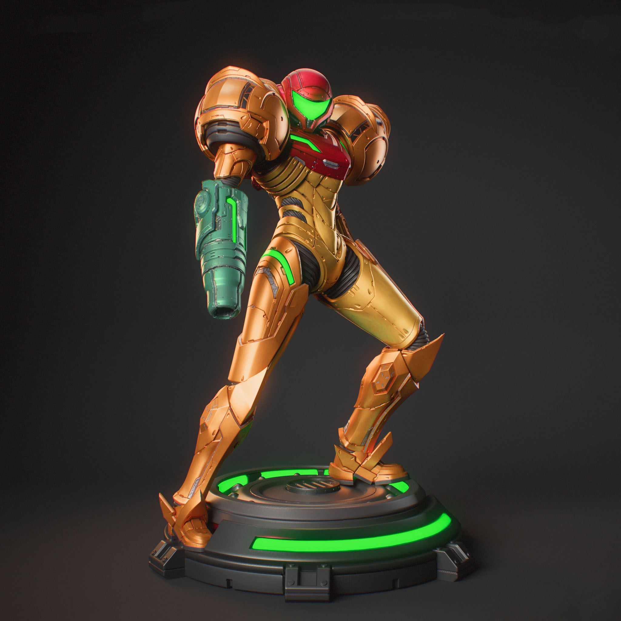 Samus Statue | Metroid Fan Art by Bulkamancer SFW 3d printed statue,3d printed,Samus Statue,3d printed figure,Metroid statue