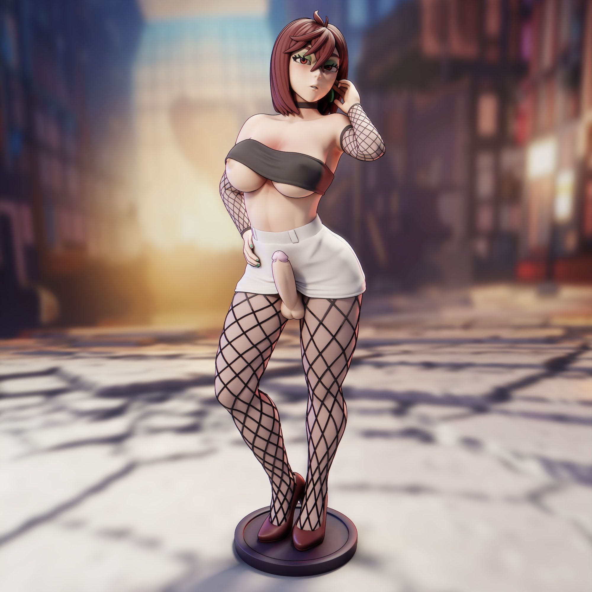 Ayase Momo Statue | Dandadan Fan Art by FunserviceSTL SFW,NSFW,Futa 3d printed,3d printed statue,nsfw statue,futa statue,Ayase Momo Statue,Dandadan Statue,futa figurines,futanari figurines,futanari statue