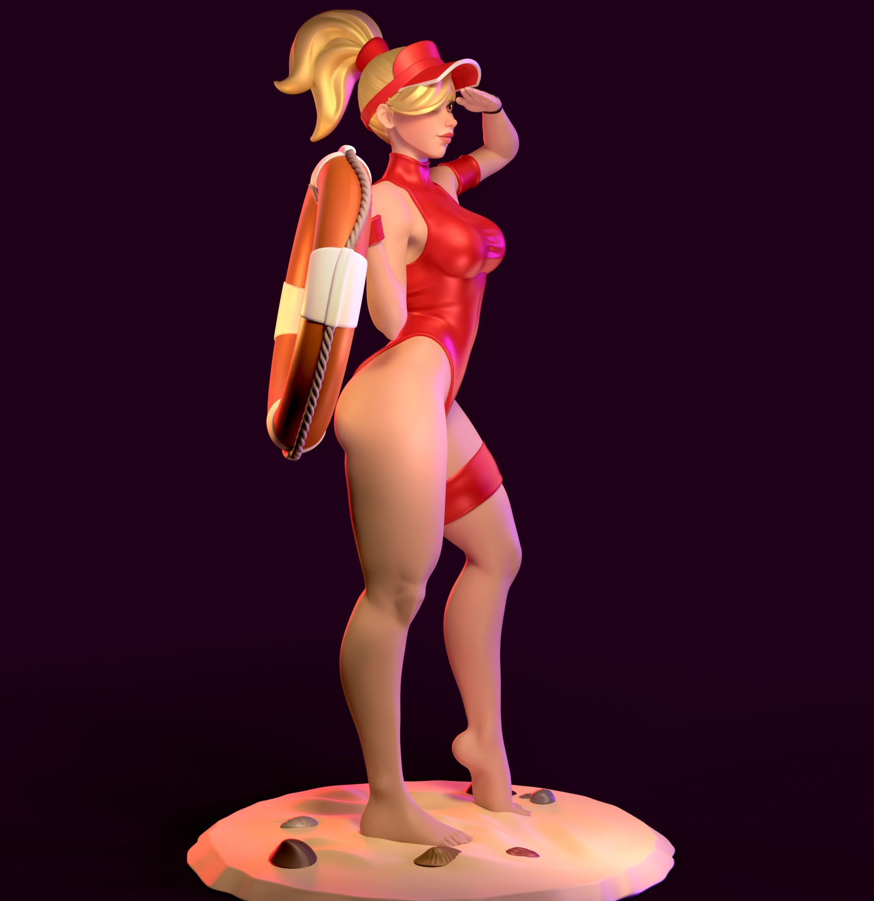 Mercy Lifeguard Statue | Overwatch Fan Art by Azaak3d SFW 3d printed statue,3d printed,sfw statue,Overwatch statue,Mercy statue